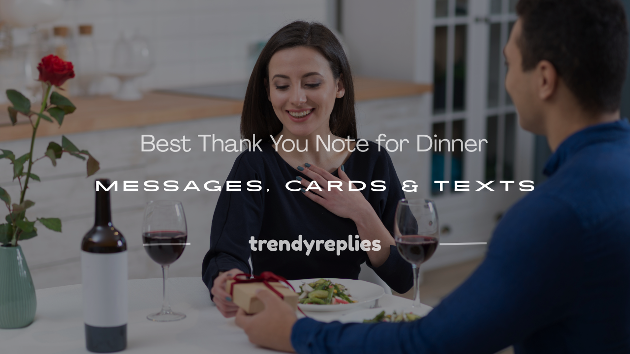 thank you note for dinner