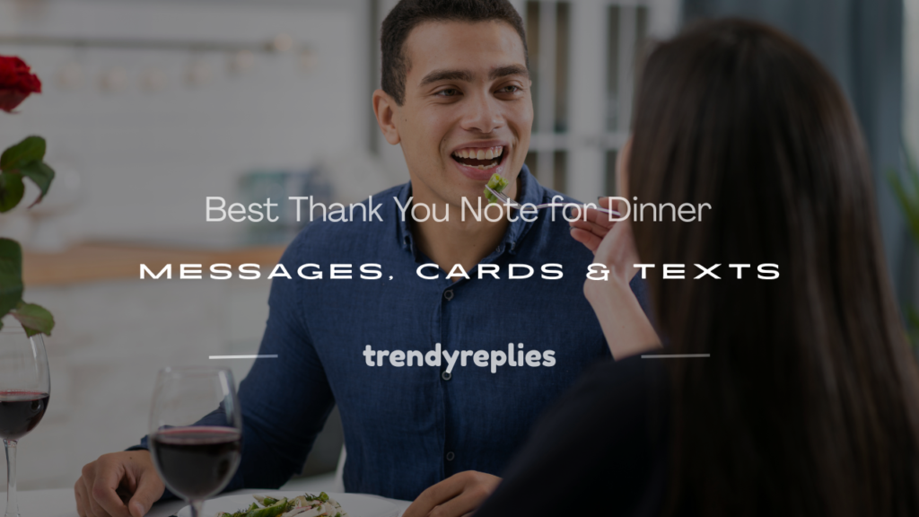 thank you note for dinner
